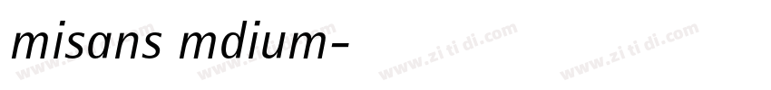 misans mdium字体转换